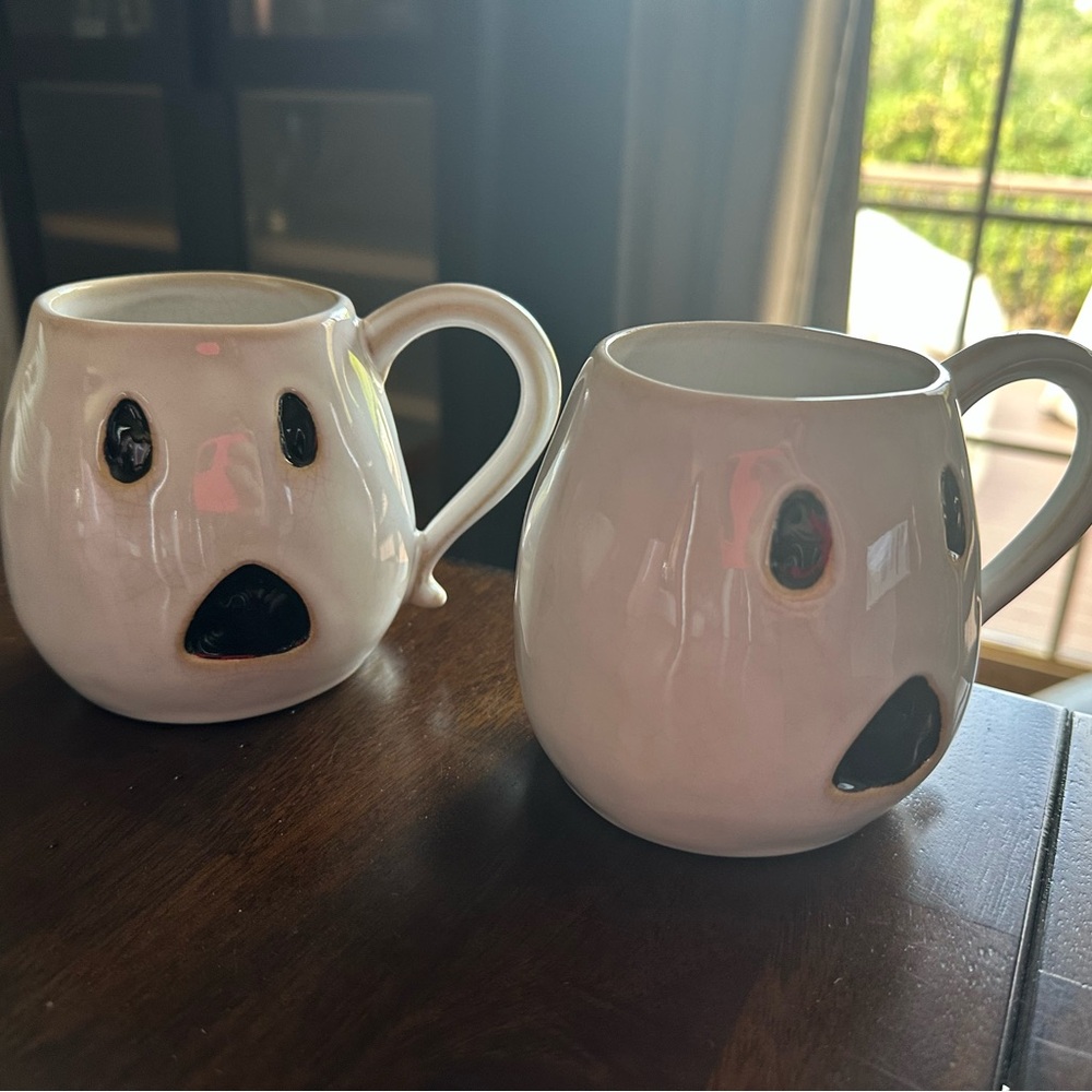 Pottery Barn Ghost Mugs